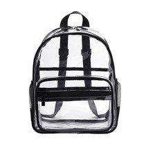 Women Backpack Transparent PVC Bag Female Fashion College Students Bookbag Trave - £21.25 GBP