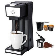 Upgraded Single Serve Coffee Maker 2 In 1 For K Cup Pods &amp; Ground Coffee, Mini K - £49.82 GBP