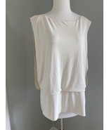 NEW Ann Taylor Womens Draped Sleeveless Top  Dble Layer Blouse side zip XXL - $470.41 MXN