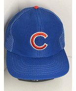 Vintage Chicago Cubs Trucker Mesh Back Snapback Hat Cap Clean Shelf Sitter - £10.98 GBP
