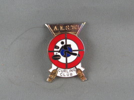 Vintage Curling Pin - AES 1983 Club - Inlaid Pin  - £11.77 GBP