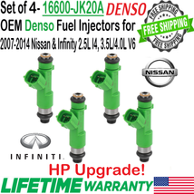 x4 Genuine Denso HP Upgrade Fuel Injectors For 2009-2014 Nissan Maxima 3.5L V6 - $112.85