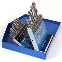 COMOWARE Drill and Tap Sets, HSS Jobber Length Drill Bits with, 13 Tap Sizes - $48.99