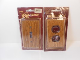 Vintage Cambridge Oak Outlet Plate and Single Switch Plate NEW - £6.15 GBP