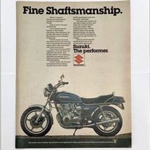 Vintage 1970&#39;s Suzuki GS-850 Motorcycle Magazine Print Ad Color 18&quot; x 11&quot;  - £5.20 GBP