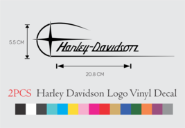 2 PCS Harley Davidson Logo Signature Vinyl Decal Sticker 8INCH X 2INCH - £9.66 GBP+
