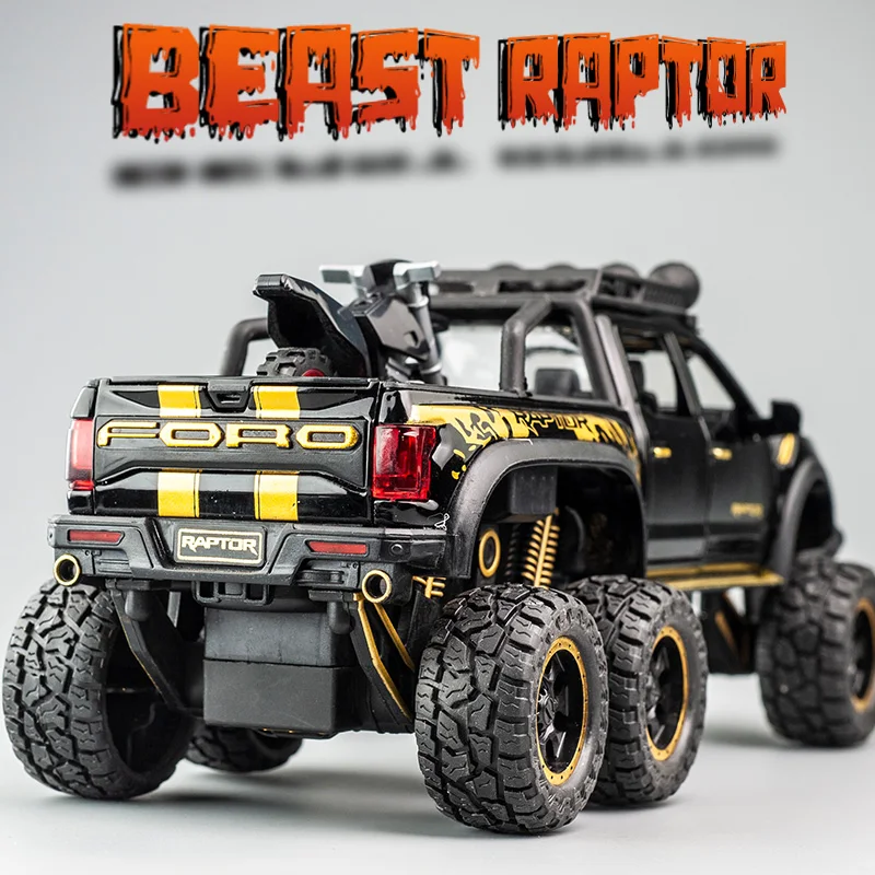 Play 1/28 Ford Raptor F150 Alloy Car Modified Off-Road Vehicle Model Diecast &amp; T - £45.56 GBP