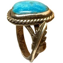 Native American Indian Sterling Silver 925 Turquoise Ring Sz 7.     02-23 - £59.25 GBP