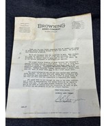 1950’s Browning Arms Company letter concerning 16 gauge belgian shotgun - $14.85