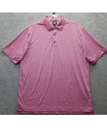 FootJoy Golf Performance Polo Shirt Mens XL Multi Striped High Low Slit ... - $33.26 CAD