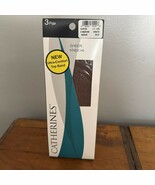 NOS Catherines Sheer Knee High Stockings Pack Of 3 Size A/B Coffee Plus New - $273.70 MXN