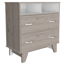 32" Light Grey Manufactured Wood Two Drawer Dresser - $8,331.14 MXN