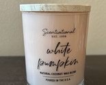 Scentsational White Pumpkin Candle Glass Pink Jar 11 Oz Coconut Wax New - $24.99