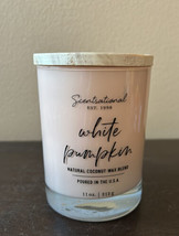 Scentsational White Pumpkin Candle Glass Pink Jar 11 Oz Coconut Wax New - £19.86 GBP