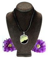 Vintage Goldtone &amp; Black Enamel PENDANT 2 Strand Seed Beads Silvertone S... - $26.94 CAD