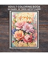 Spring Floral - Spiral Bound Adult Coloring Book - Thick Artist Paper - ... - $30.00