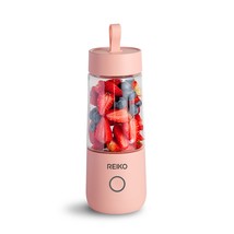 Reiko 350ML Portable Blender With USB Rechargeable Batteries In Pink - £27.84 GBP