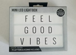 Mini Led Cinema Light Box 74 letters &amp; Icons Black Easily Mounts Battery... - £9.93 GBP