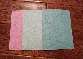 Anna Griffin Set of 3 Handmade 3D Embossed Paper Card Front Die Cuts - £1.95 GBP
