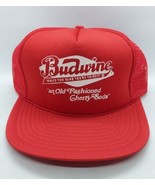 Rare Vintage Budwine Cherry Soda Hat Cap Baseball Snapback Adjustable - $79.19