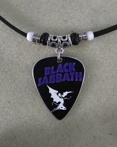 Handmade Black Sabbath Aluminum Guitar Pick Necklace - $12.36