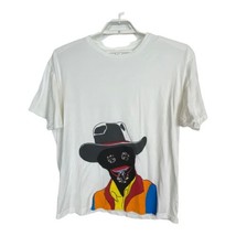 Boogie Man Mens Tee Shirt Size XL Short Sleeve Cowboy Hat White Blue Top - £24.77 GBP