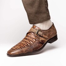 Men's Shoes genuine crocodile and lizard dress monk strap Toluca Rustic Orix image 7