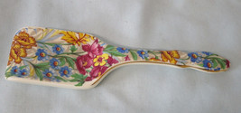 Germany Pottery Pink Floral Chintz Nut Scoop 5 1/8&quot; - £22.43 GBP