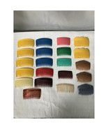 Vintage Lot of 21 Colored Side Hair Comb Clips Plastic Clips Retro 80&#39;s ... - $541.78 MXN