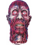 Fake Life Size Latex BLOODY SEVERED SKINNED HEAD Zombie Horror Prop Deco... - £38.80 GBP