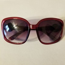 Women Oversized Square Shaped Lens Animal Print Dark Red Sunglasses 50-1... - £19.75 GBP