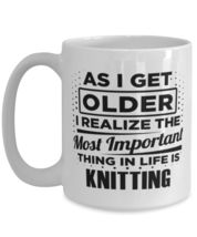 Funny Coffee Mug for Knitting Fans - 15 oz Tea Cup For Friends Office  - £11.97 GBP