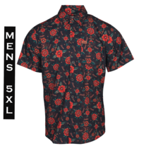 Dixxon Flannel - Stay Gold - Party Shirt - Black Short Sleeve - Men&#39;s 5XL - £55.37 GBP