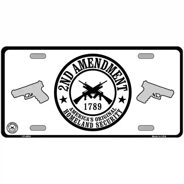 2nd Amendment Metal Novelty License Plate - 6&quot; x 12&quot; - €8,68 EUR