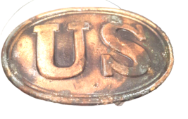 Reproduction Civil War US Belt Buckle Vintage Replica Copper with nice P... - £18.31 GBP