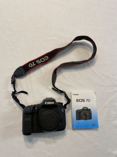 USED-Canon EOS 7D 18.0 MP Digital SLR Camera - Black (Body Only) With Manual - £103.82 GBP