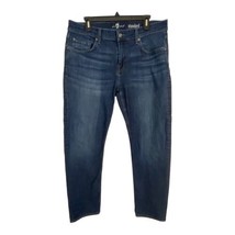 7 for all Man Kind Mens Jeans Size 34 Standard Dark Wash Denim 5 Pocket ... - £25.29 GBP