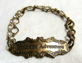 Vintage Copper Toned Charm Bracelet Embrace Adventure BD 15-v - $643.06 MXN