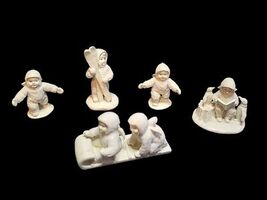 Dept 56 Snowbabies Pewter Miniature Figurine Lot of 6 Penguins Christmas... - $555.14 MXN
