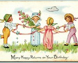 Bambini Molti Happy Restituzione Su il Tuo Compleanno Rosa Di Perfezione DB - $3.03
