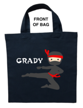 Ninja Trick or Treat Bag, Personalized Ninja Halloween Bag, Ninja Loot Bag - £13.28 GBP+