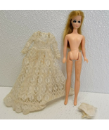 Vintage 1970s Topper Toys Dawn Fashion Doll Red Hair Lace Dress Panties ... - $41.57
