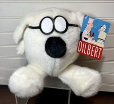 DOGBERT Dilbert comic strip cartoon dog plush White w/ Black Glasses 10”... - £9.96 GBP