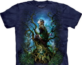 Night Shade Fairy In Tree with Faces Ringspun T-Shirt Size Medium NEW UN... - $14.50