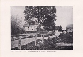 Vintage Print Brown&#39;s Famous Pictures - Whittier&#39;s Birthplace Haverhill - No. 38 - £3.19 GBP