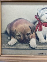 Leo Lieb Susie Cat Puppies Lithograph Print 3 Dimensional Puffy Vintage ... - £18.51 GBP