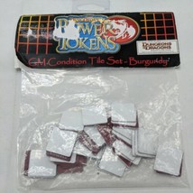 Dragonfire’s Power Tokens GM Condition Tile Set Burgundy Dungeons and Dr... - $19.24