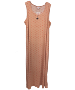 NWT Lularoe 3XL Peach &amp; Orange Print Knit Dani Long Column Maxi Dress - $41.57