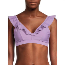 Time And Tru Women&#39;s and Women&#39;s Ruffle Neckline Swim Top Only - Small (4-6) - £7.85 GBP