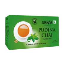 Girnar Black Tea Bags, Pudina Chai, Tea With Mint (25 Tea Bags) - £10.28 GBP